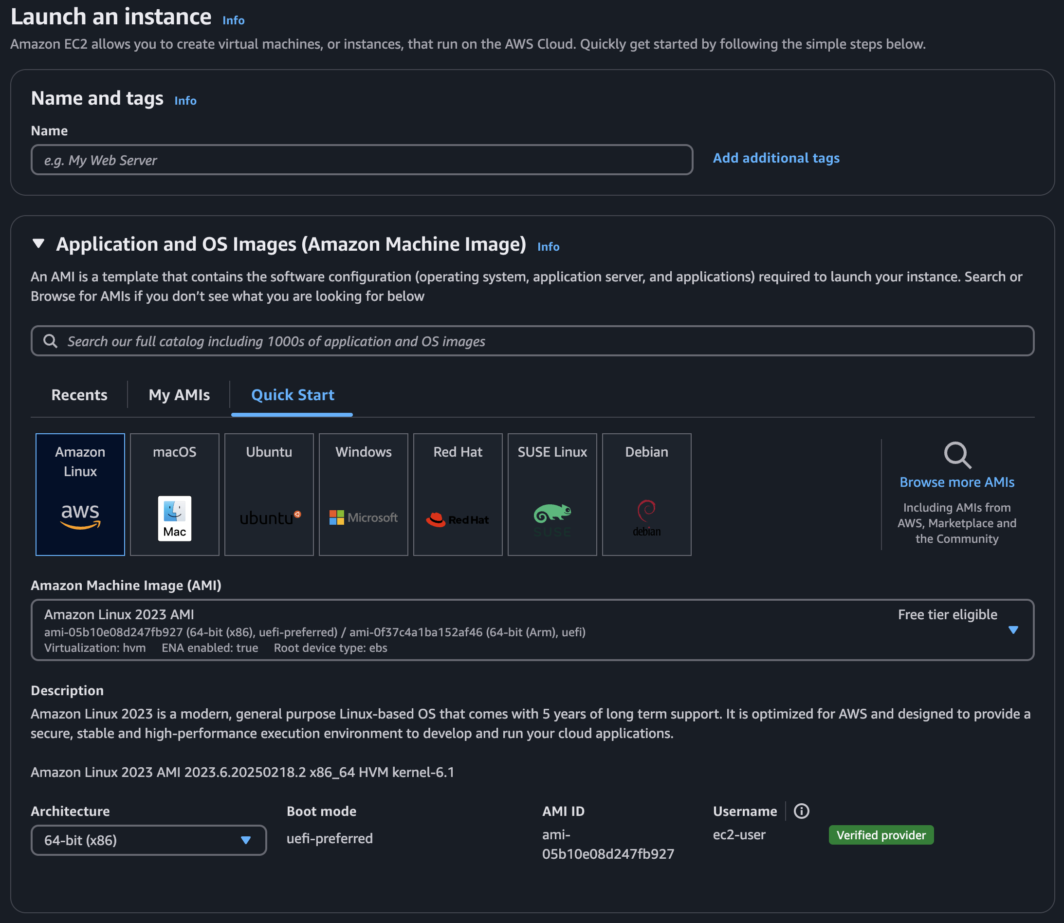 Launch an EC2 Instance